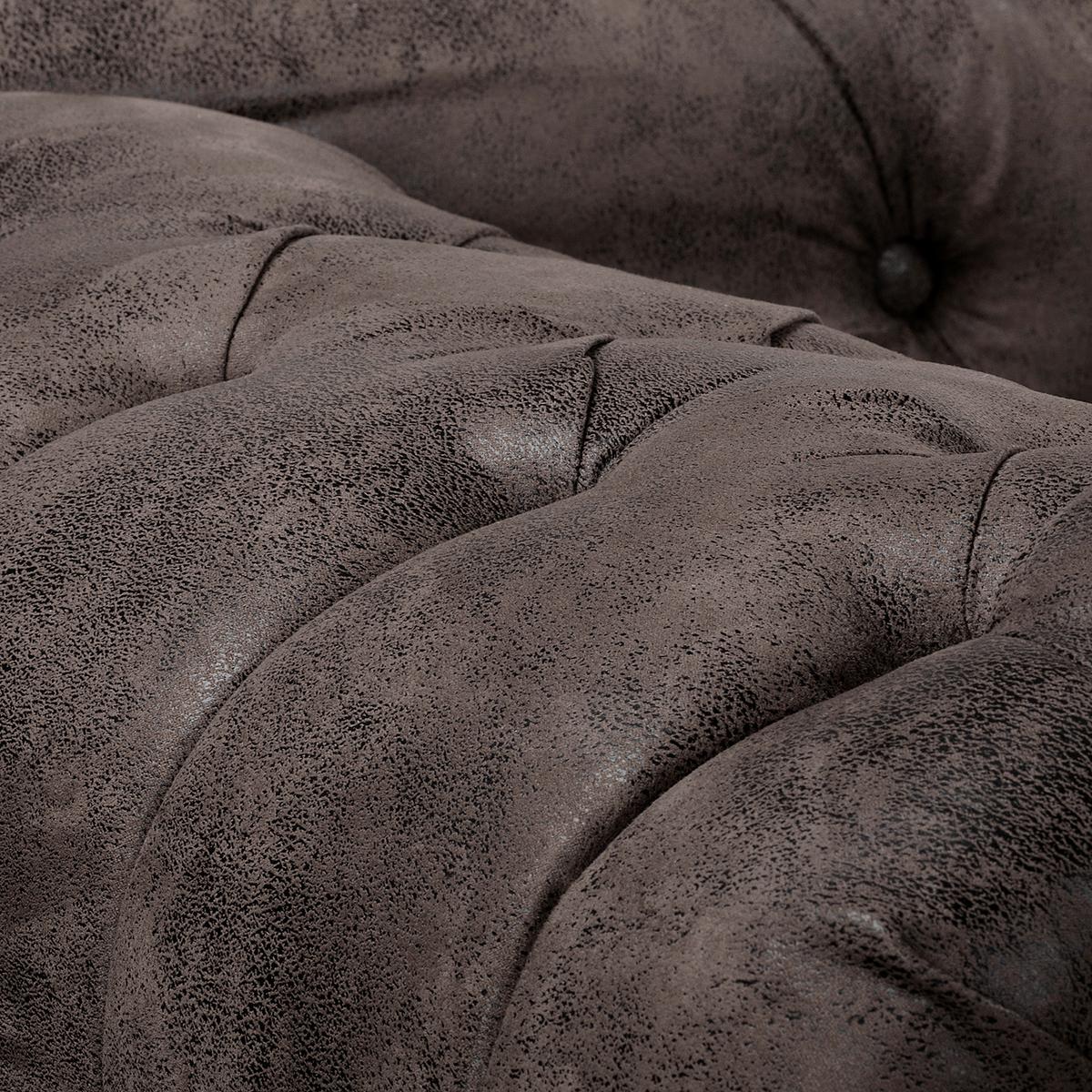 Récamiere Pako Schwarz B: 185cm - Schwarz/Braun, Design, Textil (185/93/75cm) - Livetastic