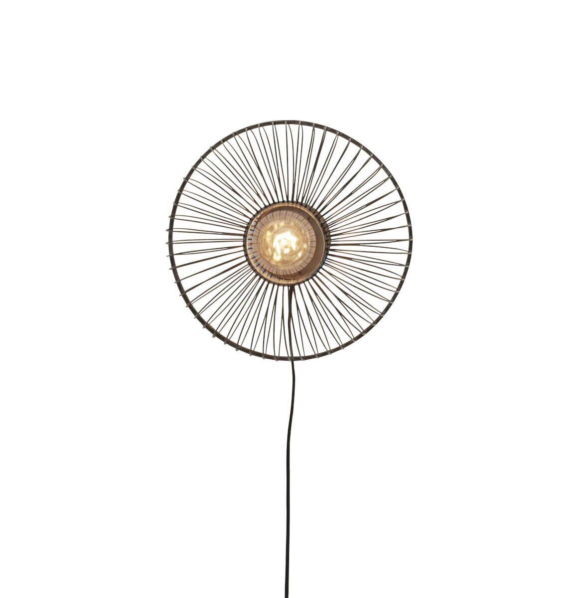 Wandleuchte Hokkaido/w25/b - Schwarz, Trend (38/25/38cm) - Good & Mojo