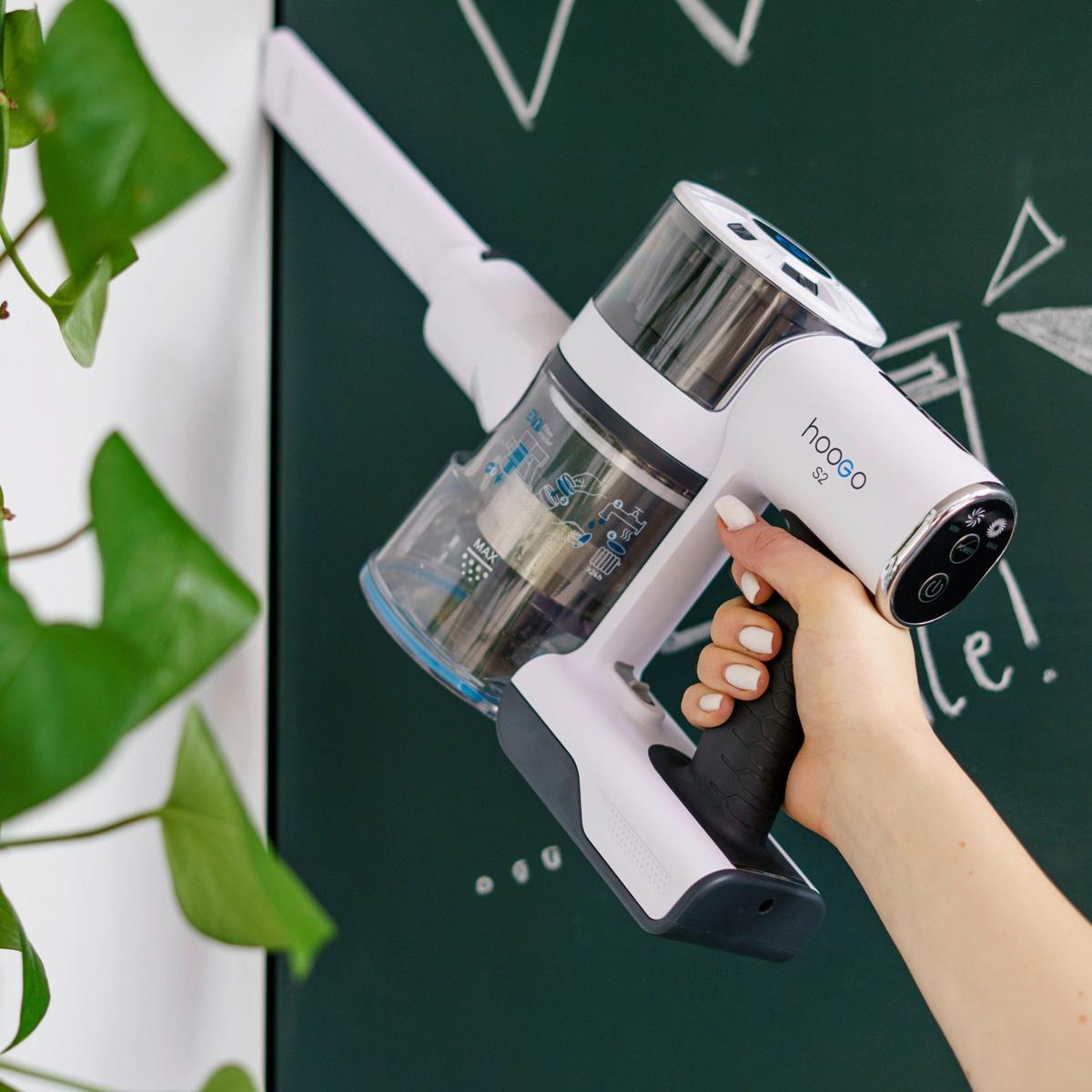 Akku-Handstaubsauger 200W, 35 min. Laufzeit - Dunkelgrau/Weiß, Basics, Kunststoff (30/21/10cm)