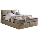 Boxspringbett Rosa 140x200 cm Beige - Beige/Schwarz, MODERN, Textil (140/200cm) - Carryhome