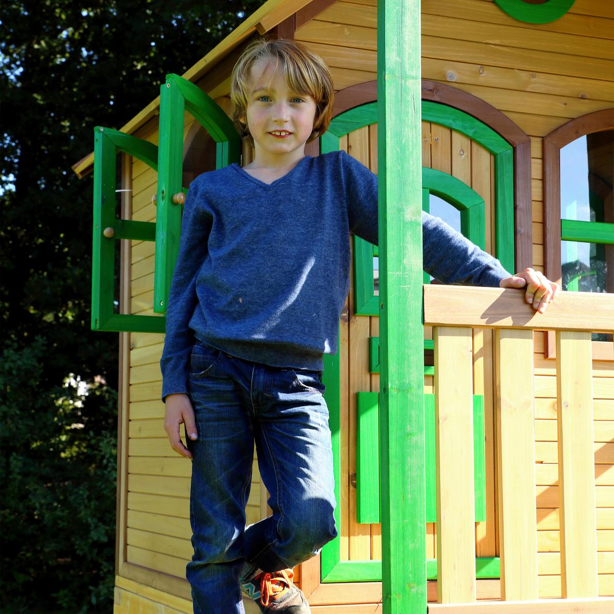 Spielturm A030.071.00 - Braun/Grün, KONVENTIONELL, Holz (480/324/212cm) - Ambia Garden