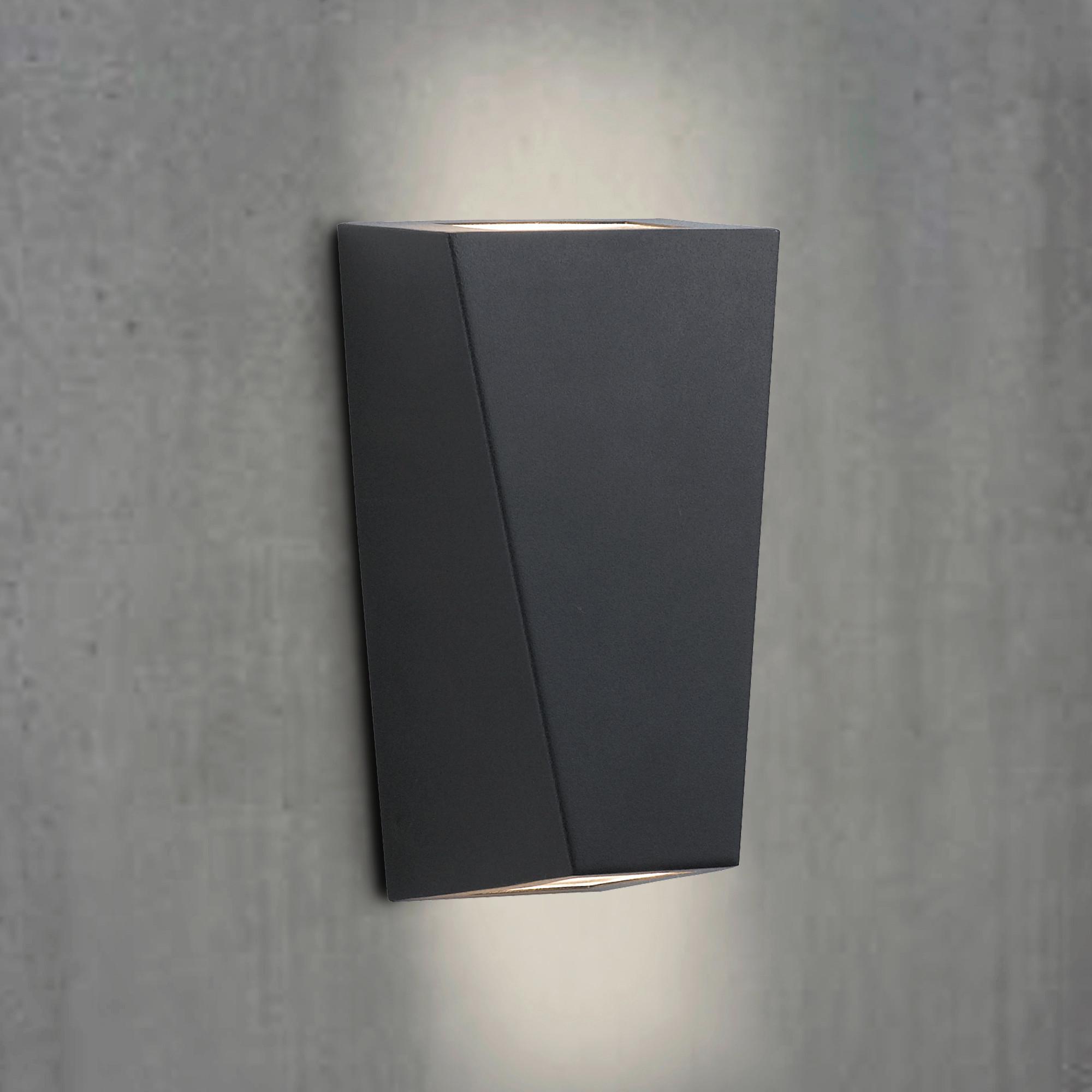 LED-Außenleuchte 5600-2bk-Led - Schwarz, Basics, Glas/Metall (12/22cm)