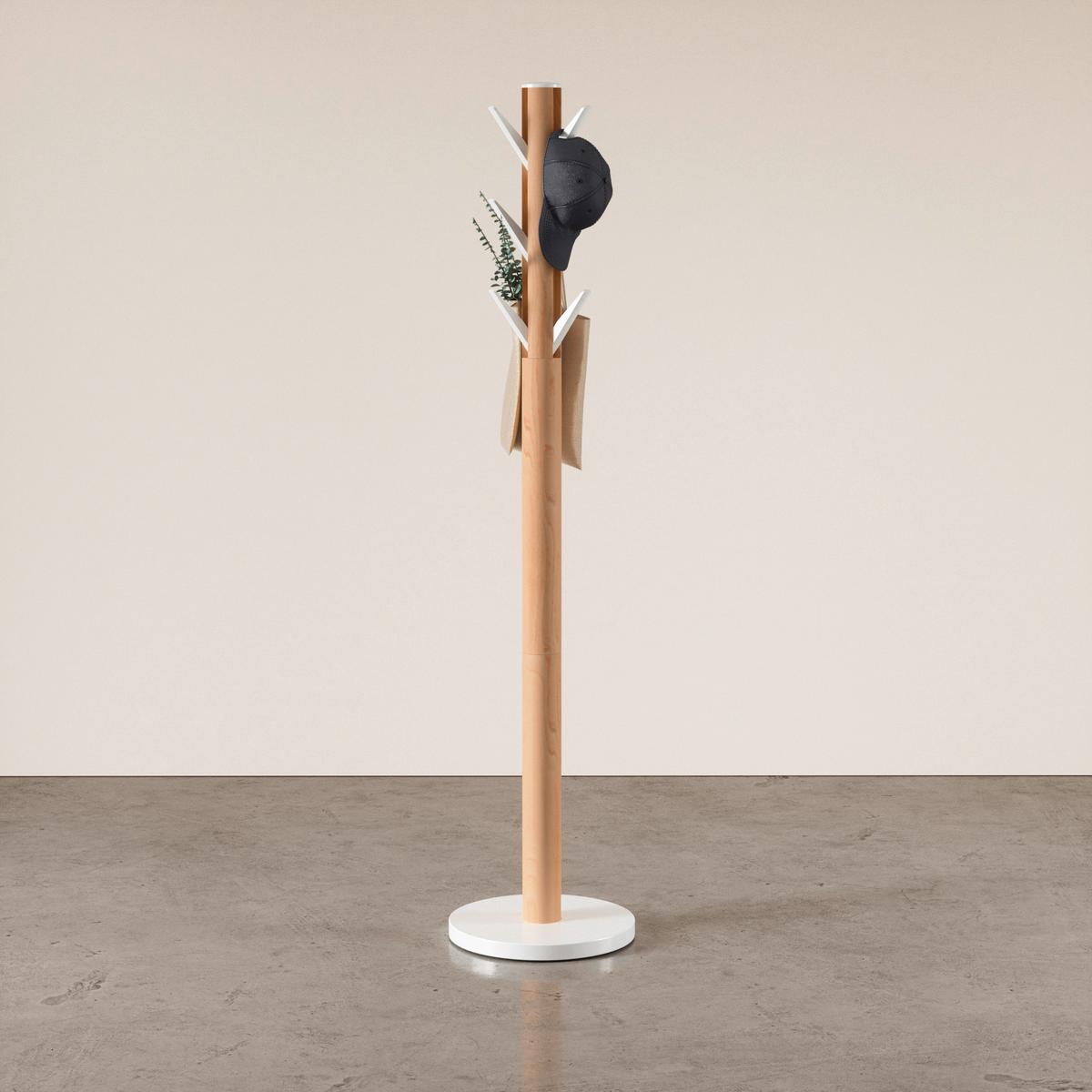 VEŠIAK NA ODEVY CABIT - biela/prírodná farba, Basics, drevo (40/168/40cm) - Umbra