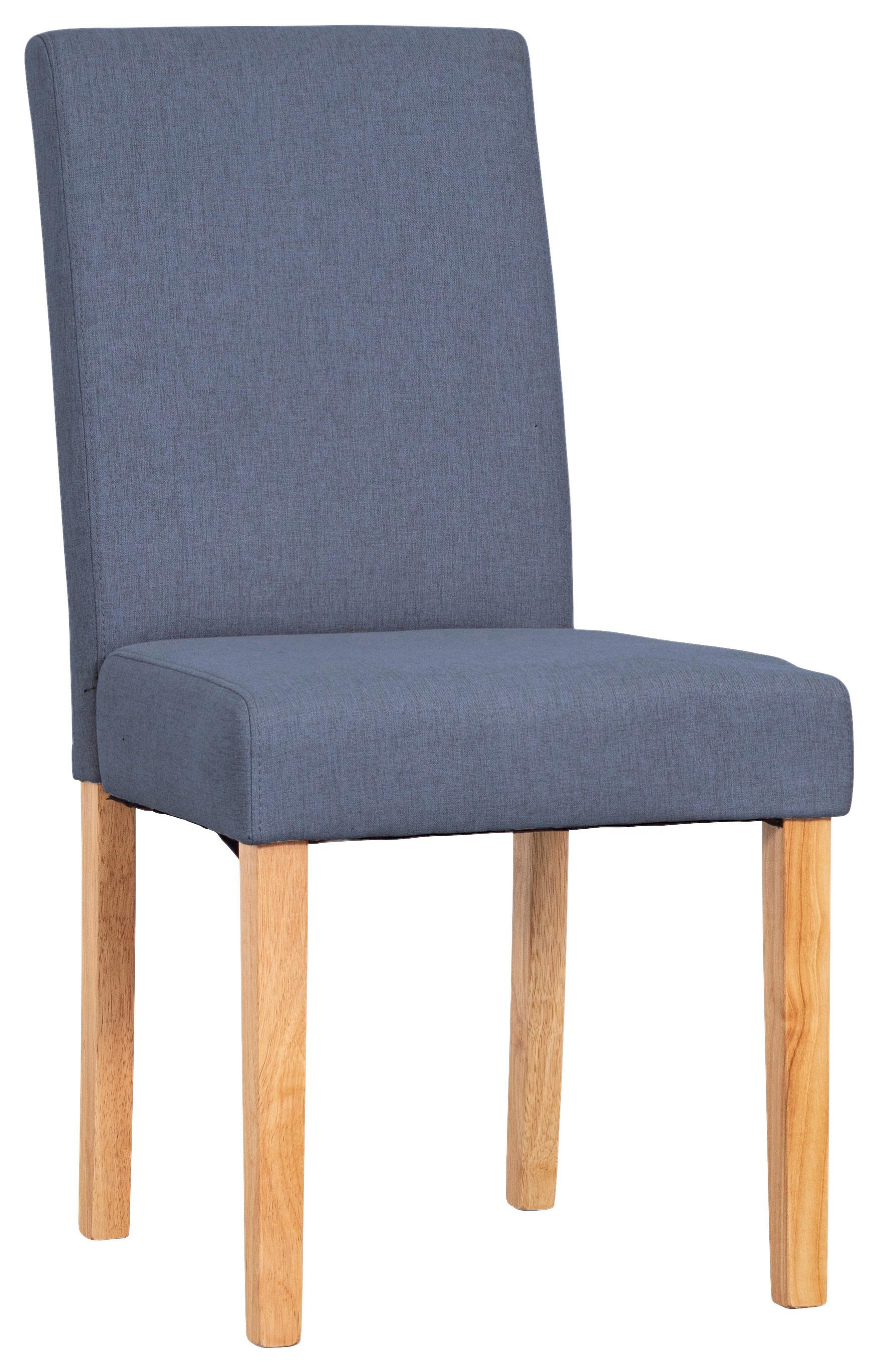 ČTYŘNOHÁ ŽIDLE TAMPA - modrá/přírodní barvy, Konvenční, dřevo/textil (54/89/45cm)