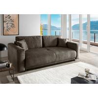 Schlafsofa Longo, Braun B: 245 Cm - Schwarz/Braun, MODERN, Textil (245/86/126cm) - Livetastic