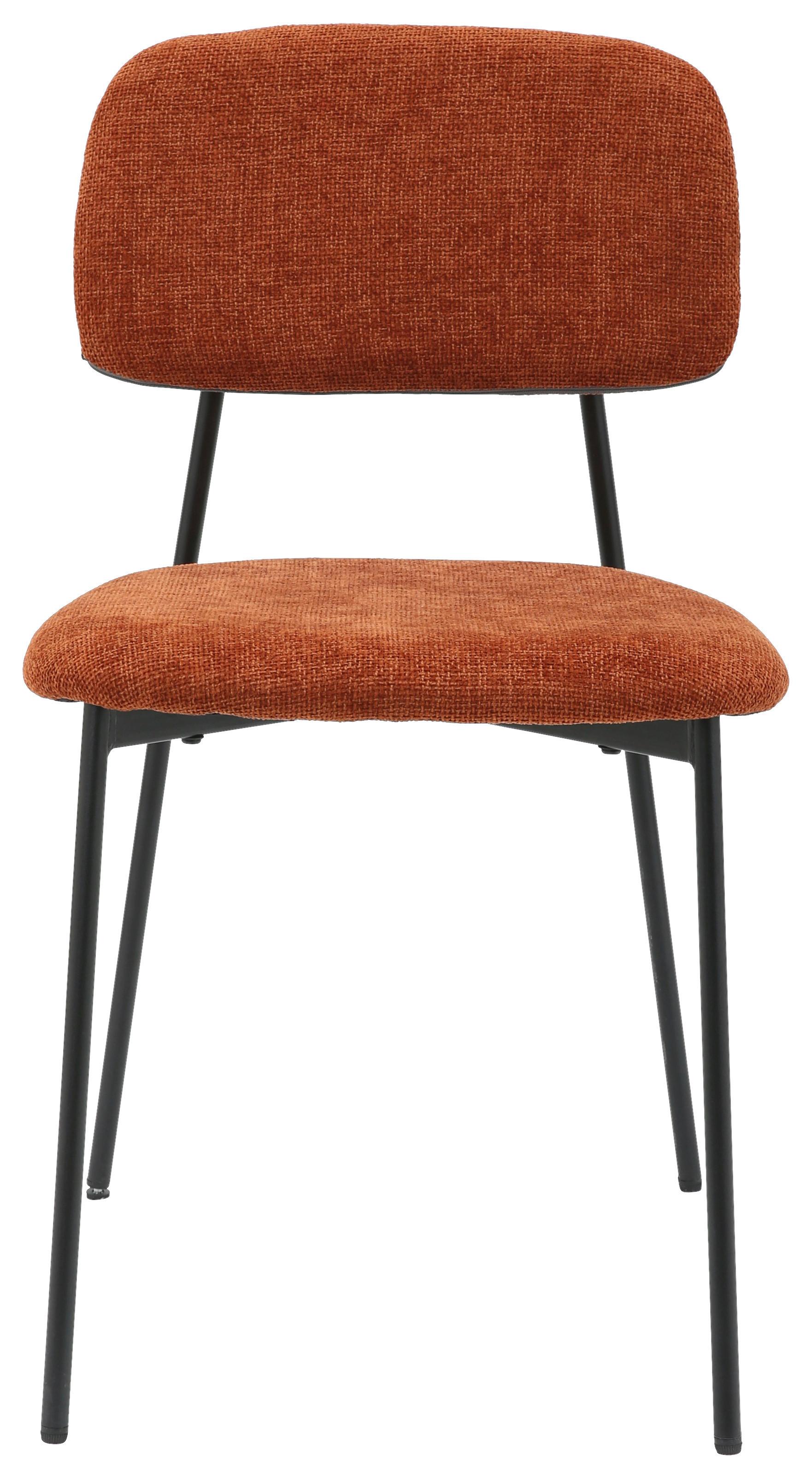 Židle Lara hnědá - černá/rezavá, Moderní, kov/textil (44/78,5/49cm) - Mömax