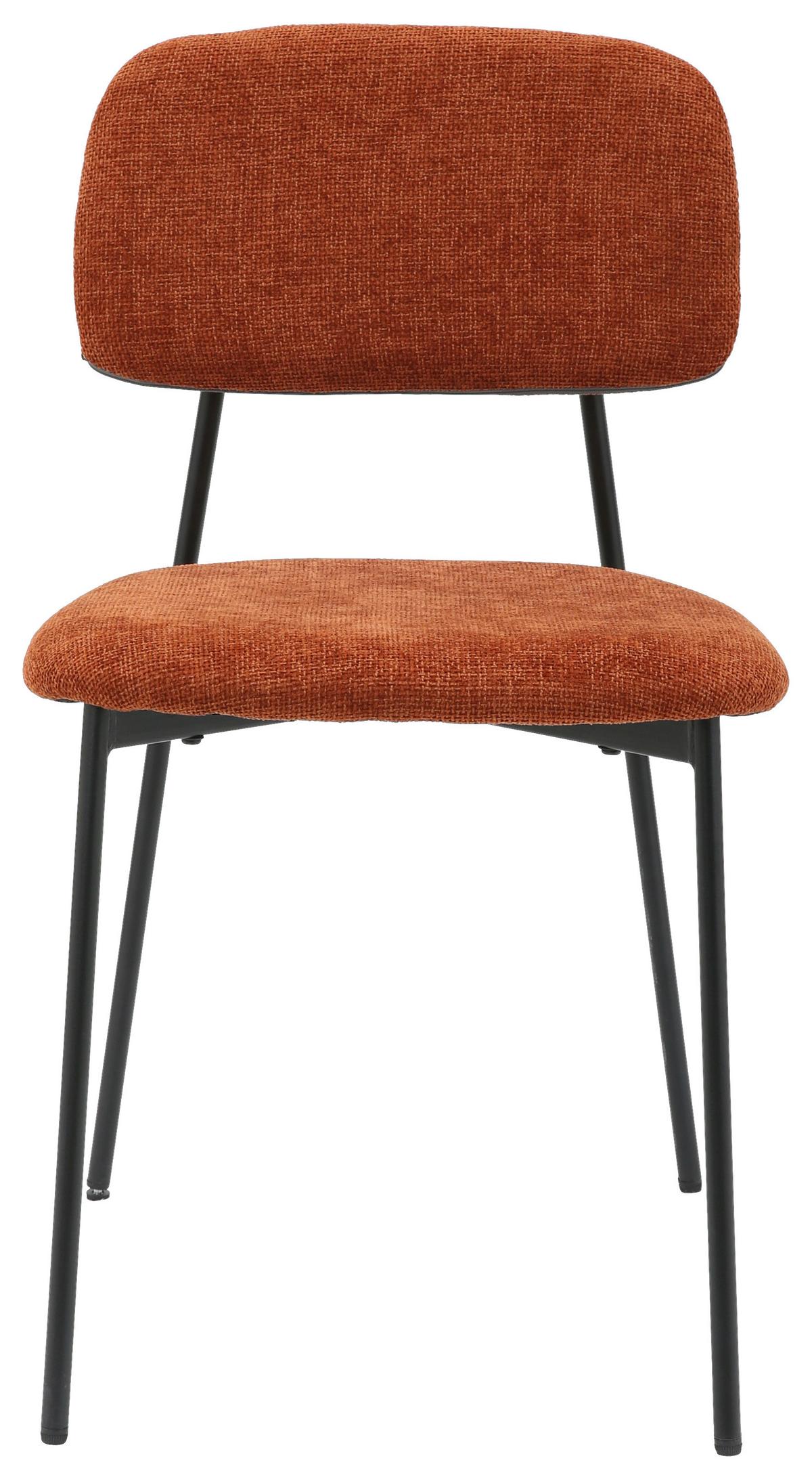 Židle Lara hnědá - černá/rezavá, Moderní, kov/textil (44/78,5/49cm) - Mömax