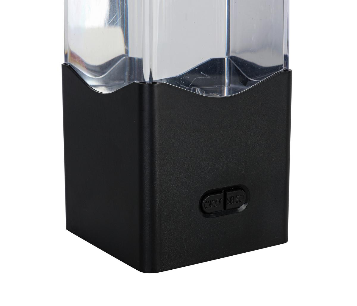 DEKORAČNÉ LED SVIETIDLO QUALI - priehľadné/čierna, Modern, plast (7,5/23,3/7,5cm) - Mömax