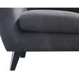 2-Sitzer-Sofa Monaco Dunkelgrau - Dunkelgrau/Schwarz, MODERN, Textil (134/82/80,5cm) - Luca Bessoni