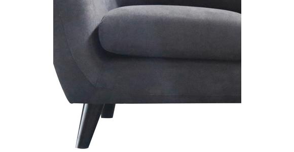 2-Sitzer-Sofa Monaco Dunkelgrau - Dunkelgrau/Schwarz, MODERN, Textil (134/82/80,5cm) - Luca Bessoni