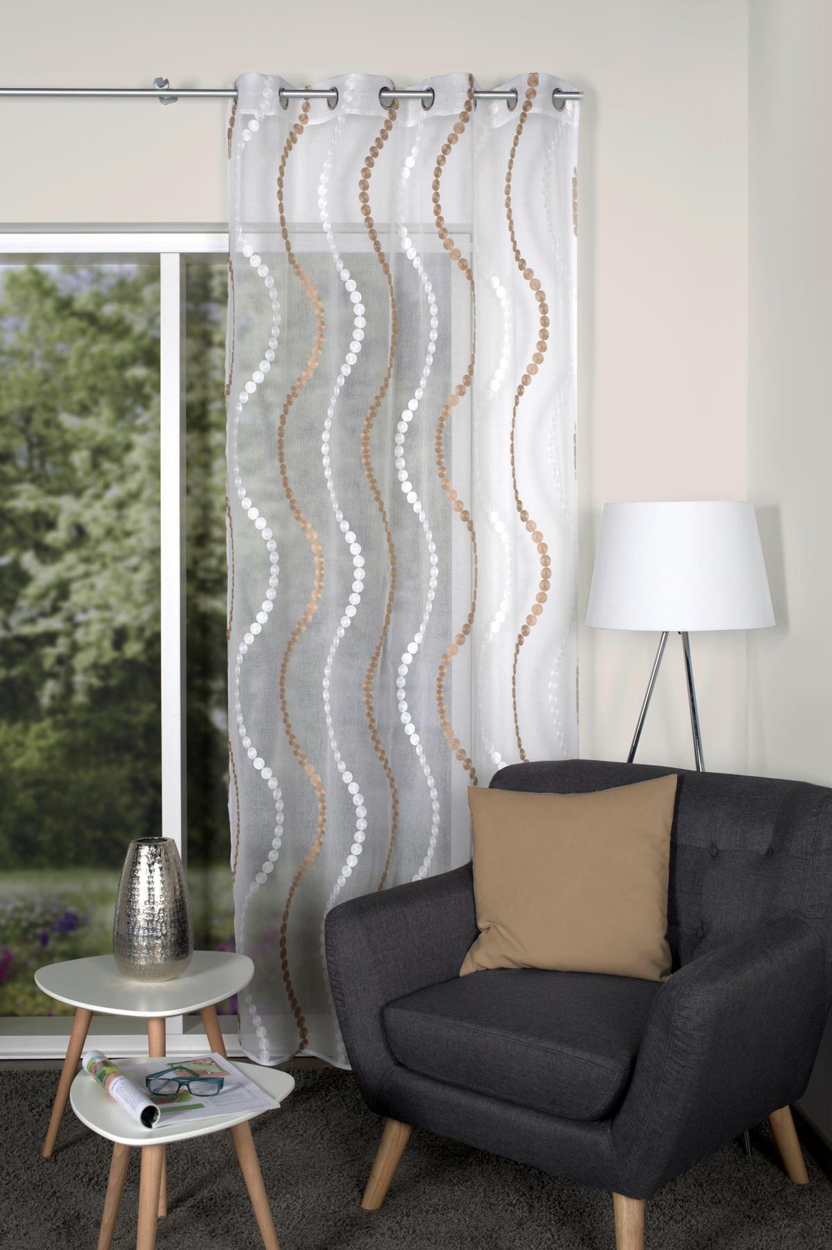 ÖSENVORHANG ALAVARO BEIGE - Beige, Basics, Textil (140/245cm) - Schmidt Spiele