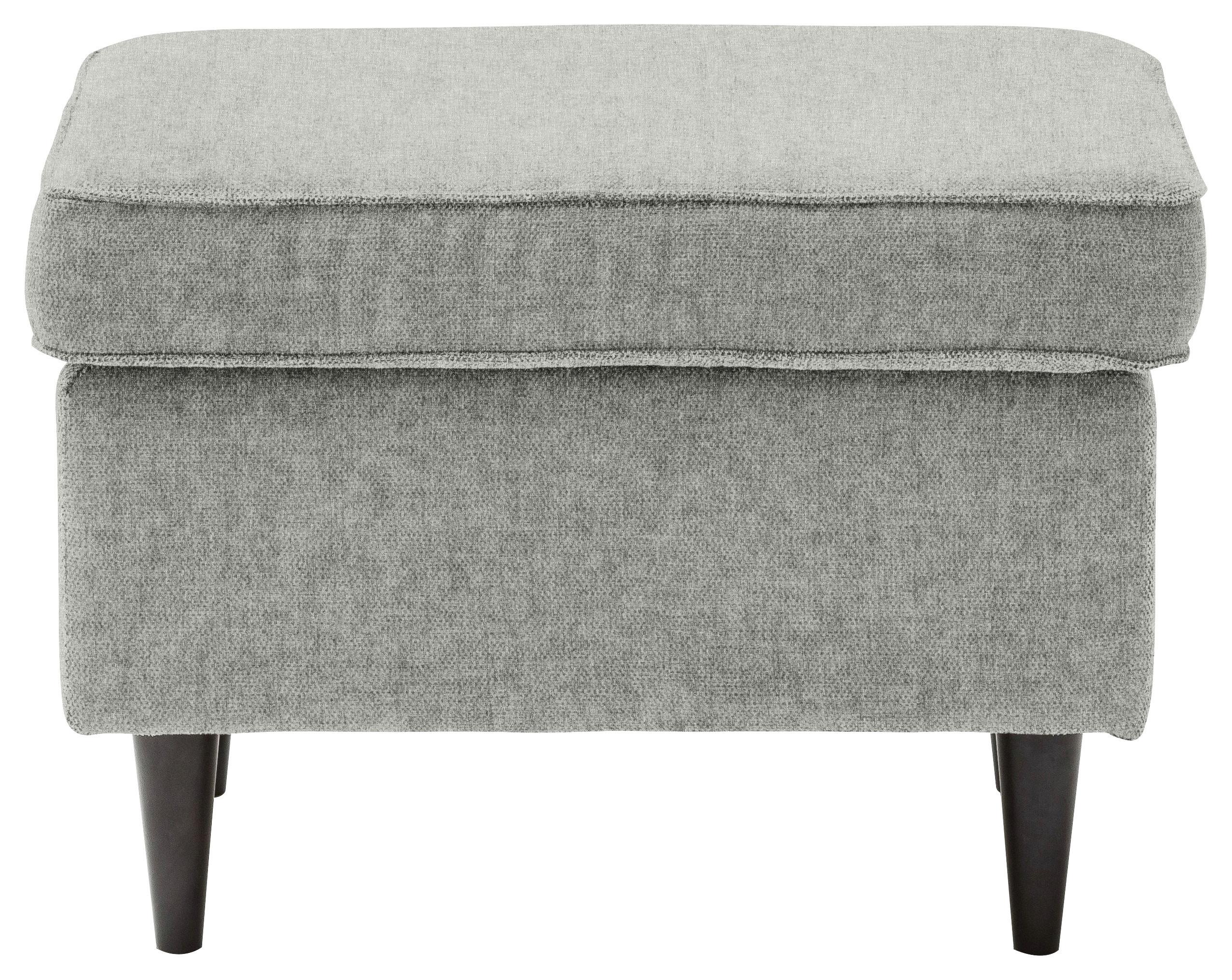 Hocker Oskar Hellgrau B: 63 cm - Hellgrau/Schwarz, Basics, Textil (63/43/42cm) - MID.YOU