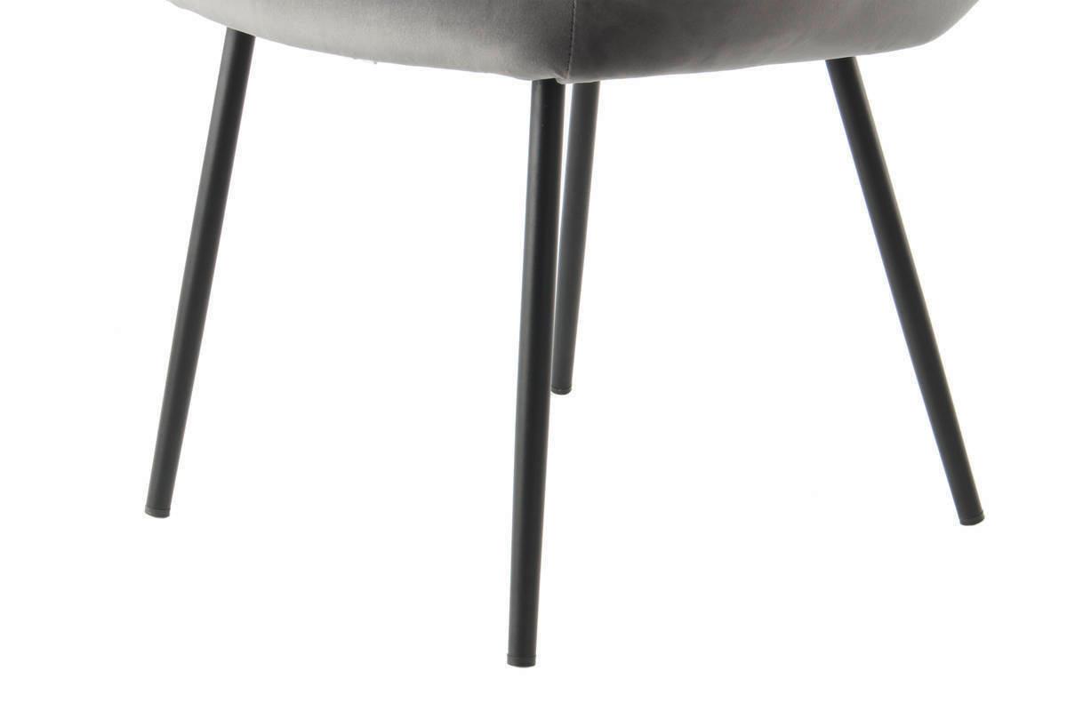 Sada stoličiek s podrúčkami sivá - sivá, Modern, kov/drevo (60,5/81/61cm) - Kayoom