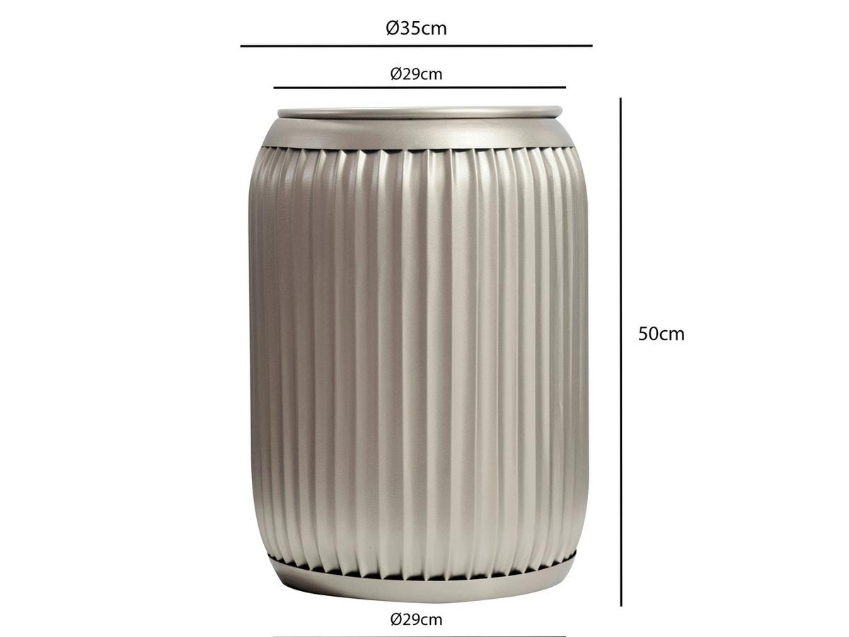 BEISTELLTISCH Silberfarben B: 35cm - Silberfarben, Design, Metall (35/35/50cm) - Livetastic