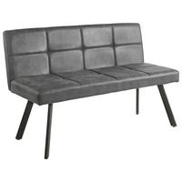 Sedací lavice Cooper COOPER - šedá/černá, Moderní, kov/textil (140/85/60cm) - Mömax