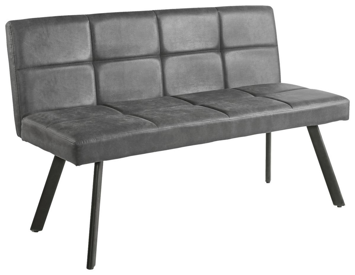 Sedací lavice Cooper COOPER - šedá/černá, Moderní, kov/textil (140/85/60cm) - Mömax