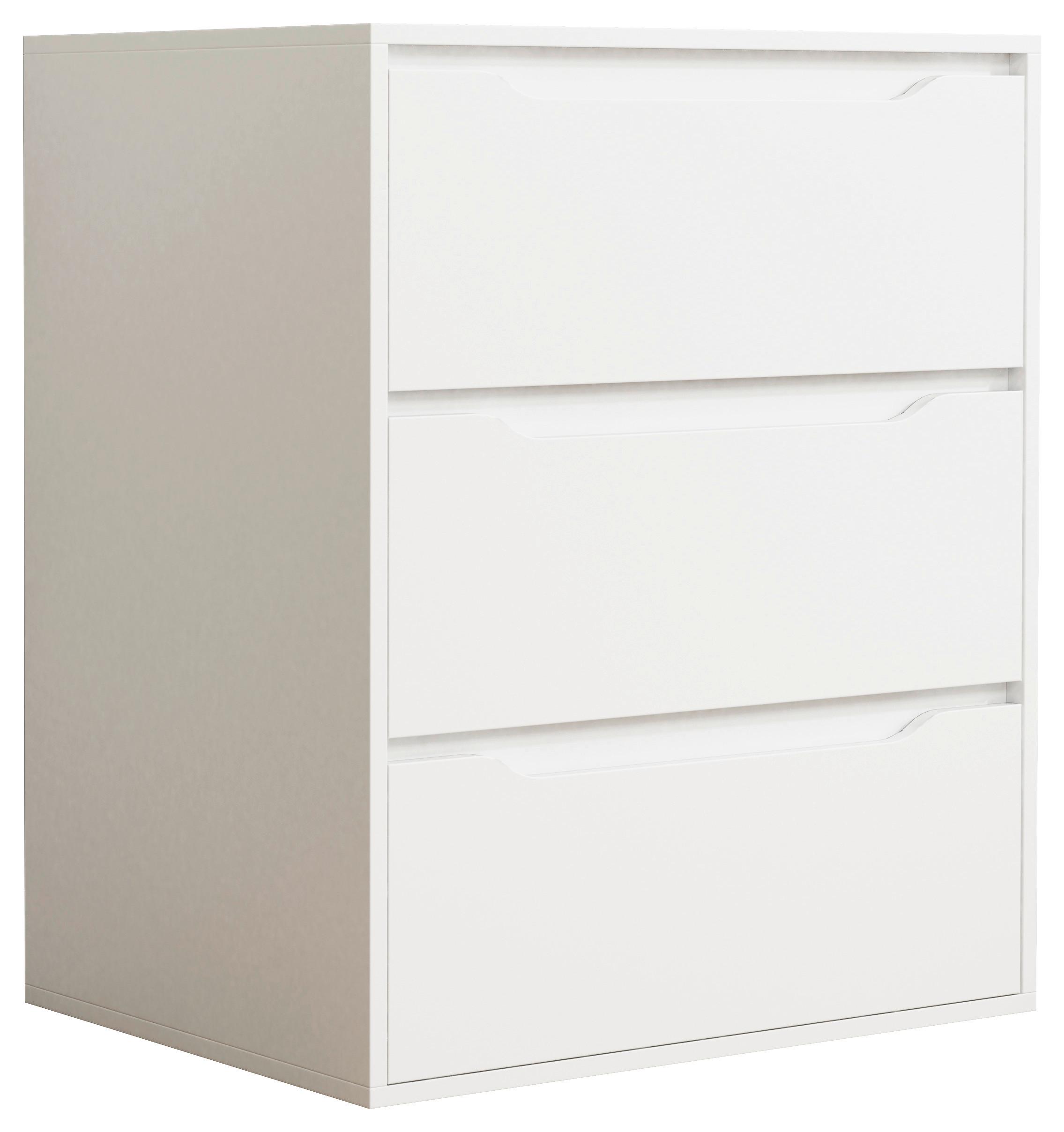 KOMODA MALIRA L - bílá, Design, kompozitní dřevo (65/78/48cm) - MID.YOU