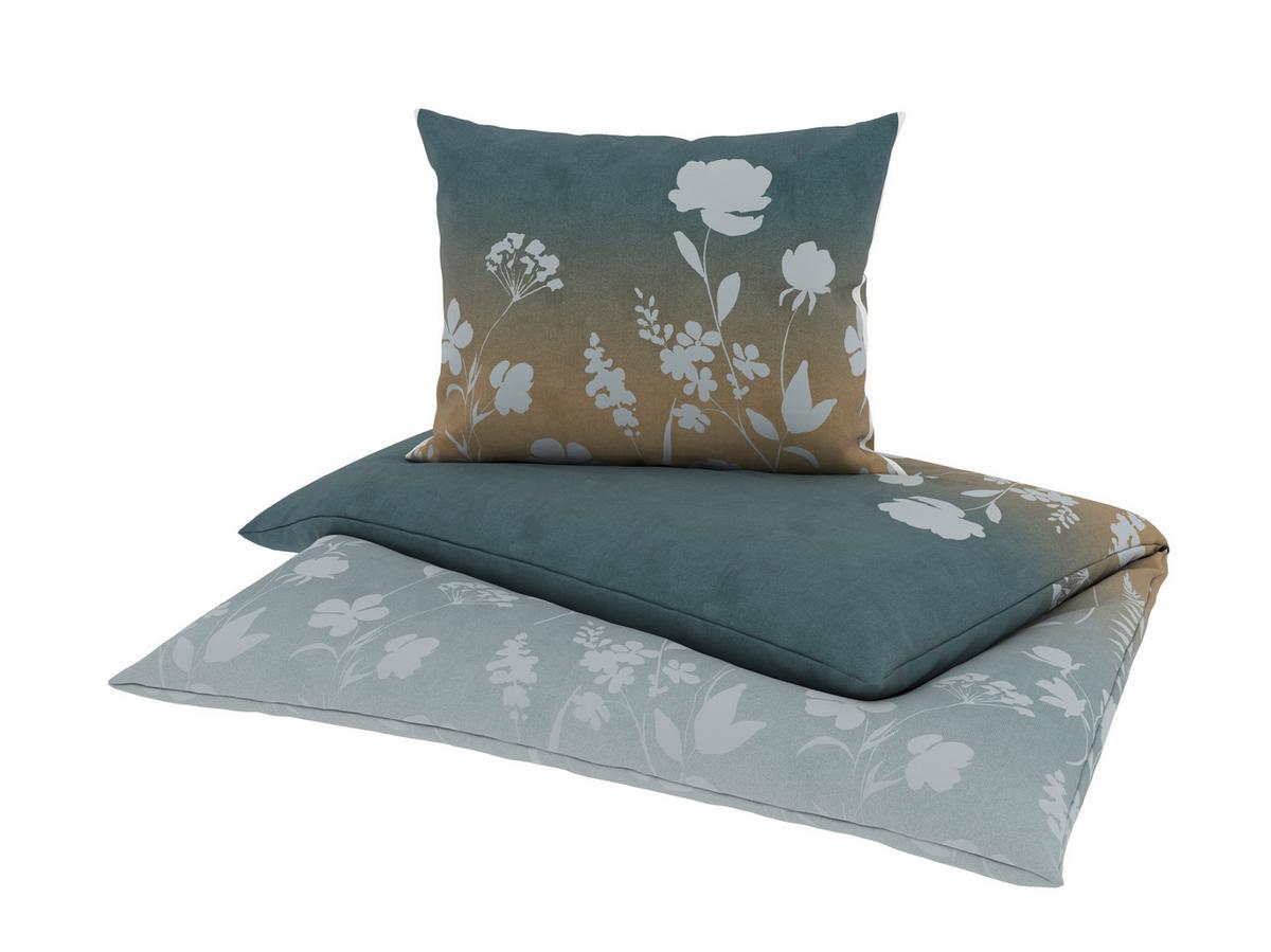 BETTWÄSCHE MAREN - Blau/Beige, MODERN, Textil - Luca Bessoni
