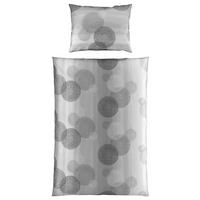 Bettwäsche 140x200 cm Rebecca Baumwolle Grau Kreise - Grau, ROMANTIK / LANDHAUS, Textil (140/200cm) - James Wood