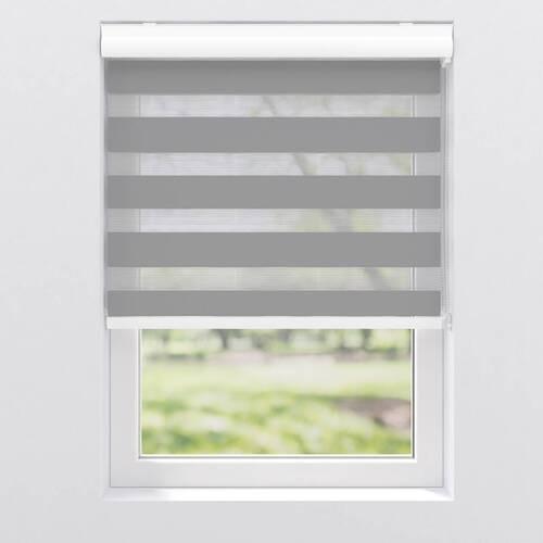 Doppelrollo Doppel-Rollo K.28mm Tl - Grau, KONVENTIONELL, Textil (40/175cm)
