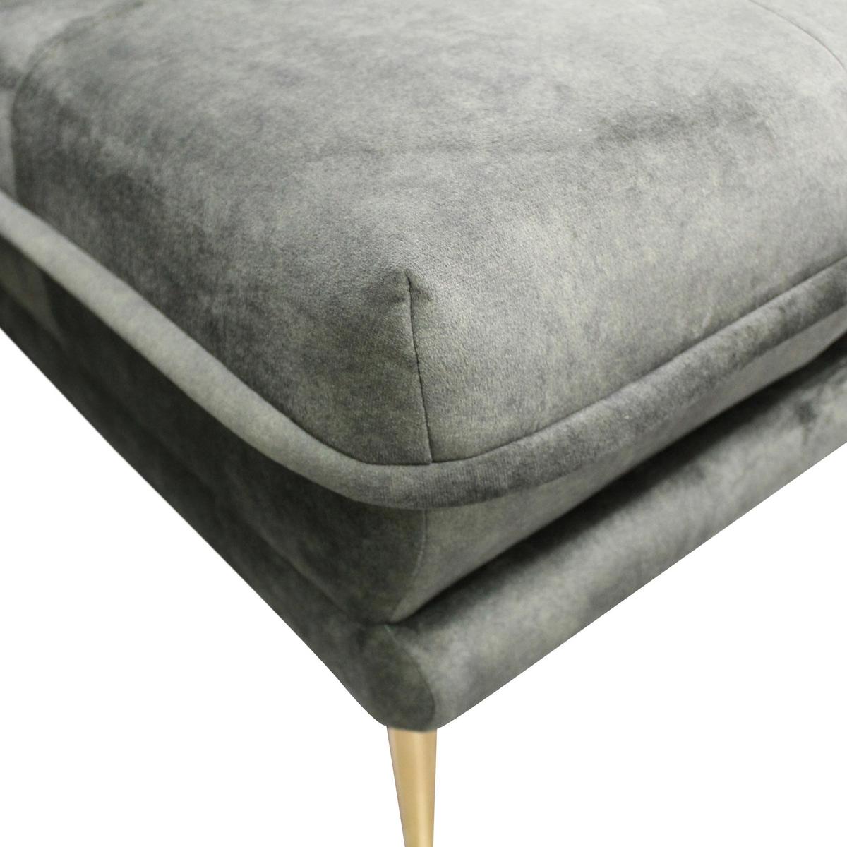 Ecksofa Whisper Grün S: 264x196 cm - Goldfarben/Grün, Design, Textil (264/196cm) - MID.YOU