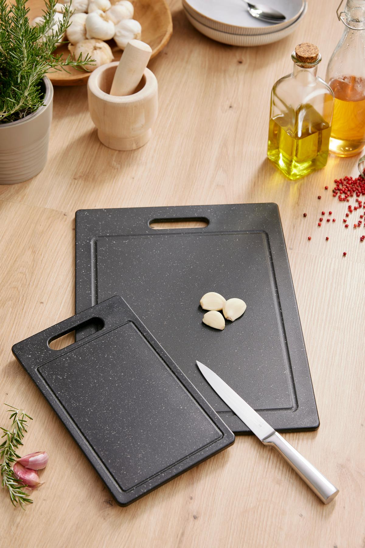 Schneidebrett Delara - Schwarz, Basics, Kunststoff (25,2/15,3/0,7cm) - James Wood