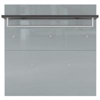 Garderobenpaneel Genova Graphitfarben B: 97 cm - Silberfarben/Graphitfarben, MODERN, Glas/Holzwerkstoff (97/96/30cm) - Germania