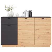 ŠIROKÁ KOMODA TONALE - čierna/sivá, Modern, kompozitné drevo/plast (159,7/97,8/40cm)