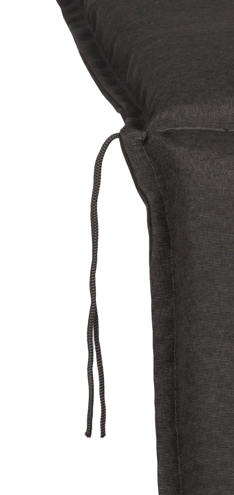 Auflage für Sessel Trier 98x46x8 cm Dunkelgrau - Dunkelgrau, Basics, Textil (98/46/8cm) - Gardenson