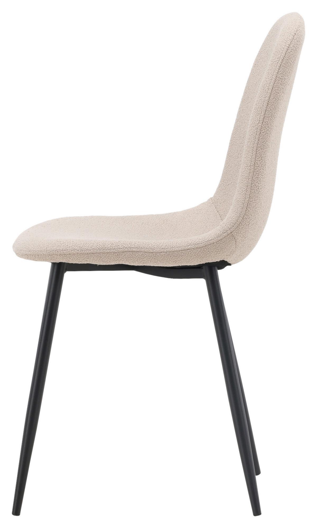 Stuhl-Set Polar - Beige/Schwarz, Design, Textil/Metall (45/90/52cm) - Livetastic