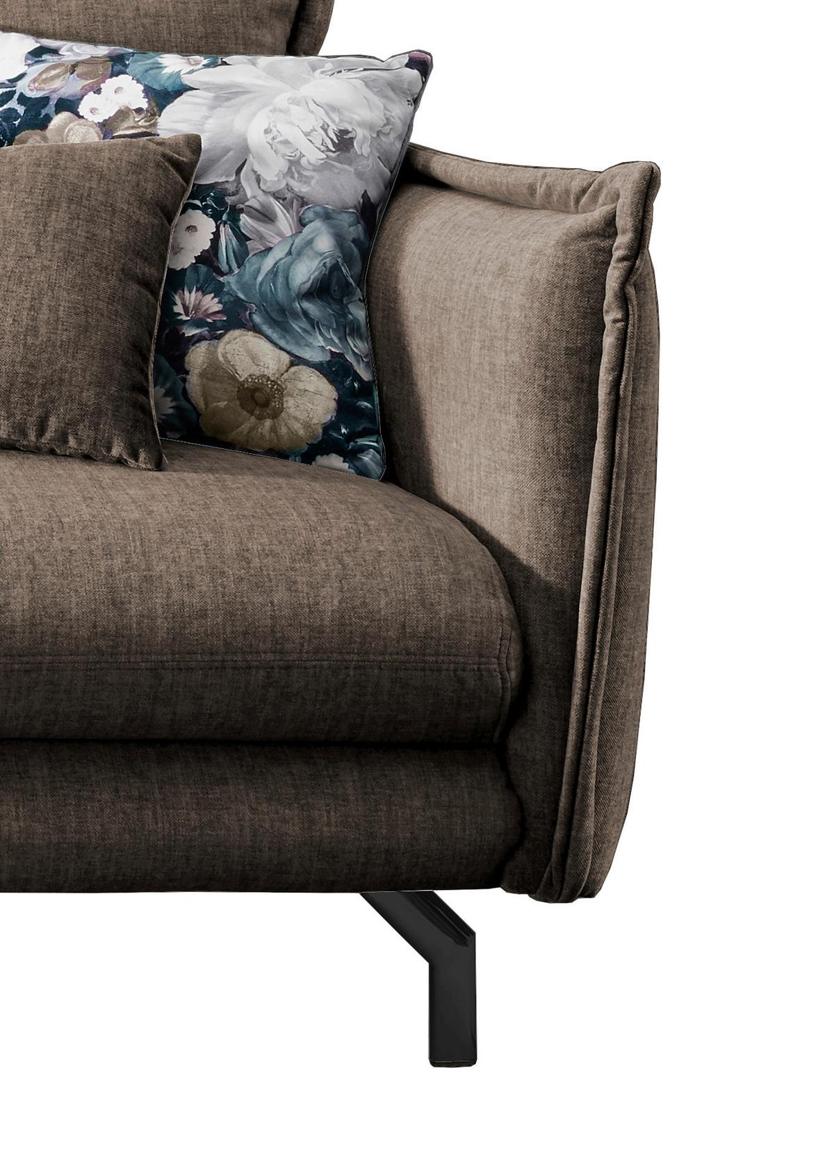 Ecksofa Lava Braun S: 180/255 cm - Türkis/Schwarz, MODERN, Textil (180/255cm) - Livetastic