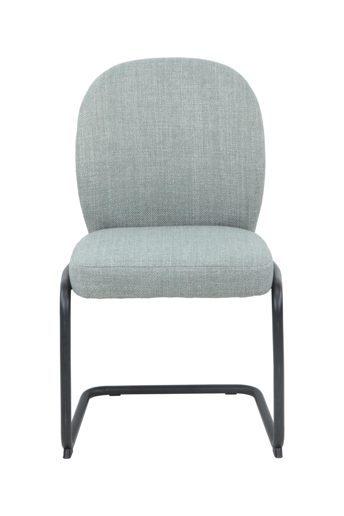 Schwingstuhl-Set Karen II S 2er-Set - Schwarz/Mintgrün, MODERN, Textil/Metall (53/90/62cm) - MID.YOU