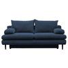 2-sitzer-sofa Mit Schlaffunkt. Fiore + Bettkasten Blau - Schwarz/Dunkelblau, Design, Textil (202/85/99cm) - P & B