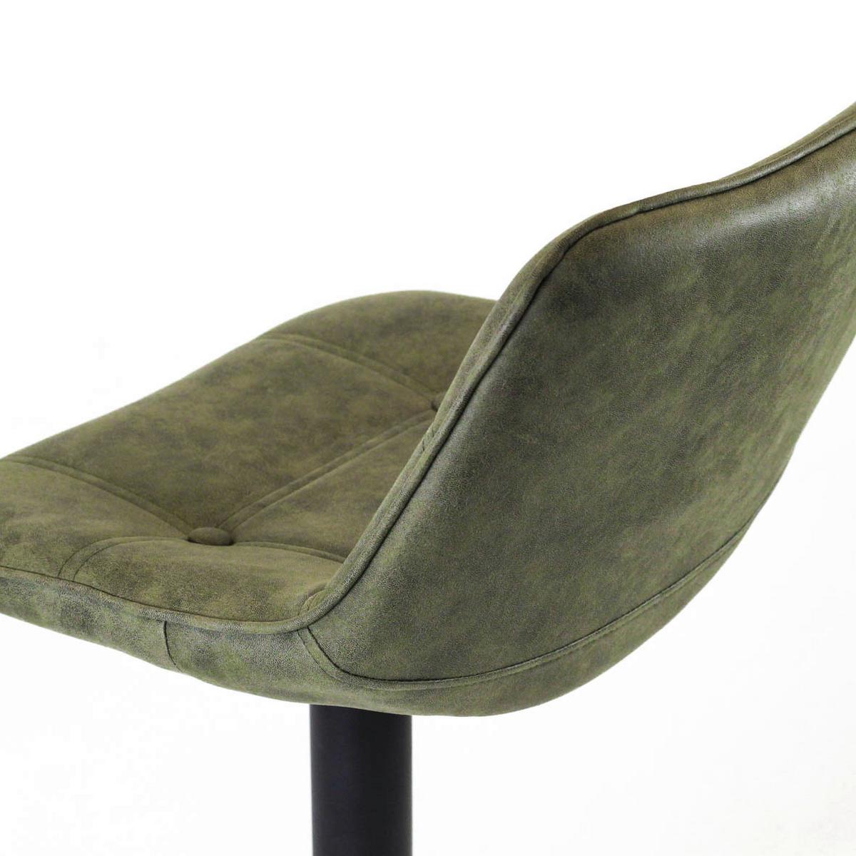 Barhocker-Set Ezra Grün B: 47 cm - Schwarz/Grün, MODERN, Textil/Metall (47/87/45cm) - MID.YOU