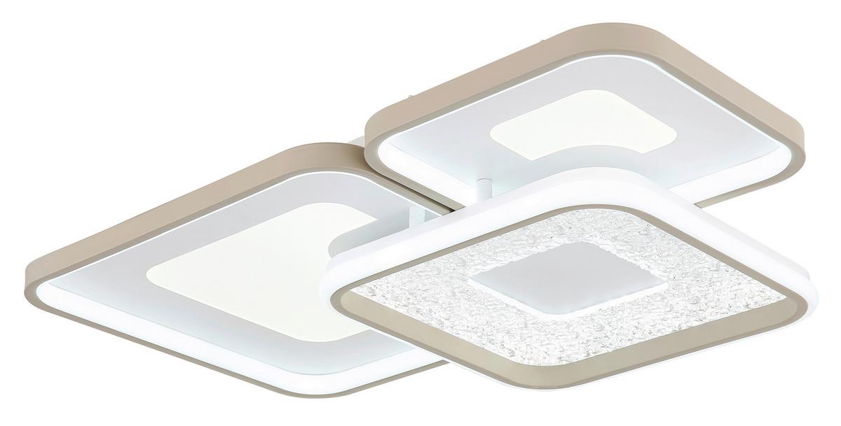 LED-Deckenleuchte 2700-6000k - Sandfarben/Klar, Design, Kunststoff/Metall (65/45,5/10cm) - Globo