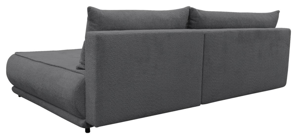 Ecksofa Paros Dunkelgrau 277x179 Cm - Dunkelgrau/Schwarz, Design, Textil (277/179cm) - MID.YOU