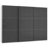 Schwebetürenschrank B: 300 Cm Level Grau/weiß - Weiß/Grau, MODERN, Holzwerkstoff (300/216/65cm) - MID.YOU
