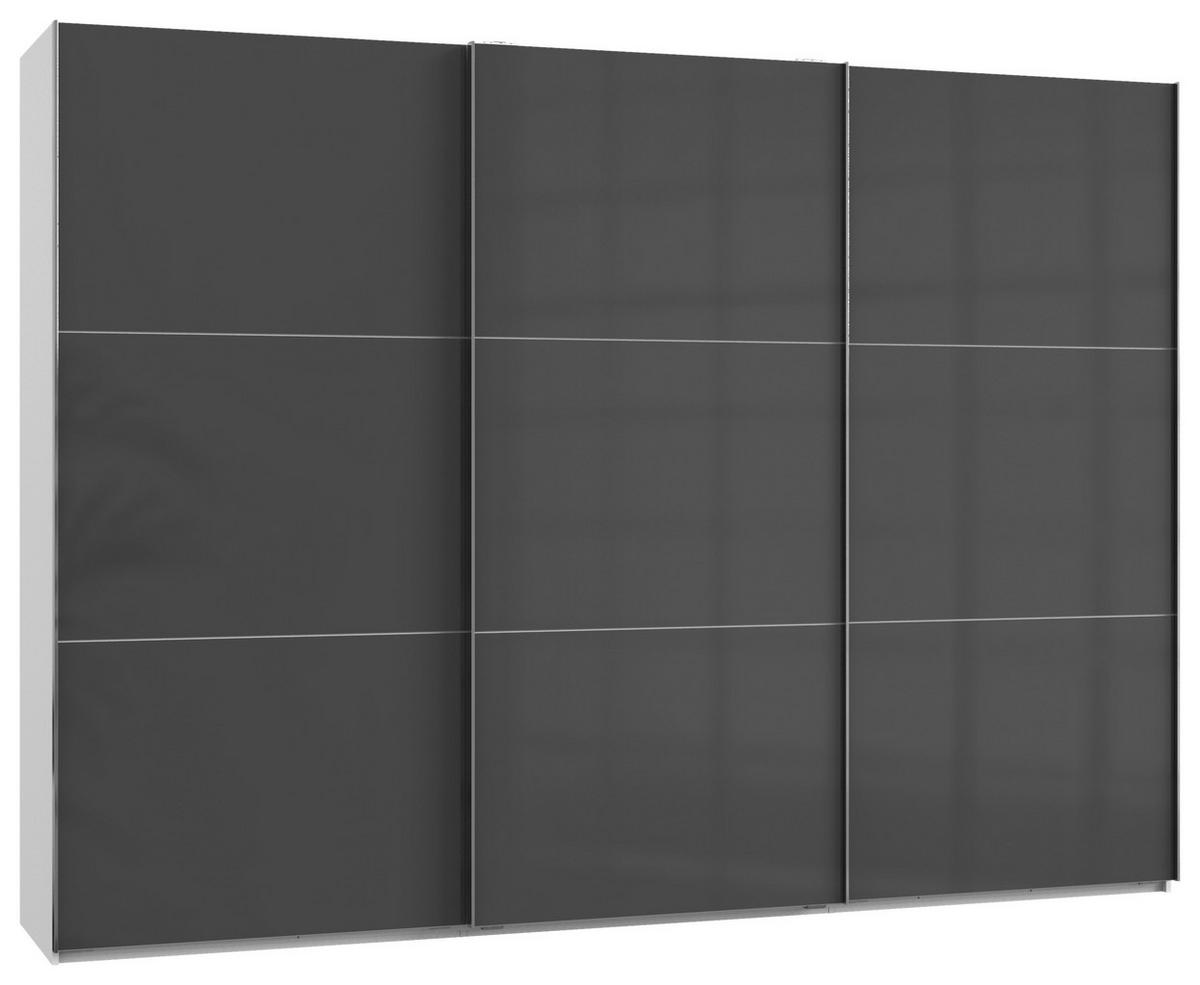 Schwebetürenschrank B: 300 Cm Level Grau/weiß - Weiß/Grau, MODERN, Holzwerkstoff (300/216/65cm) - MID.YOU
