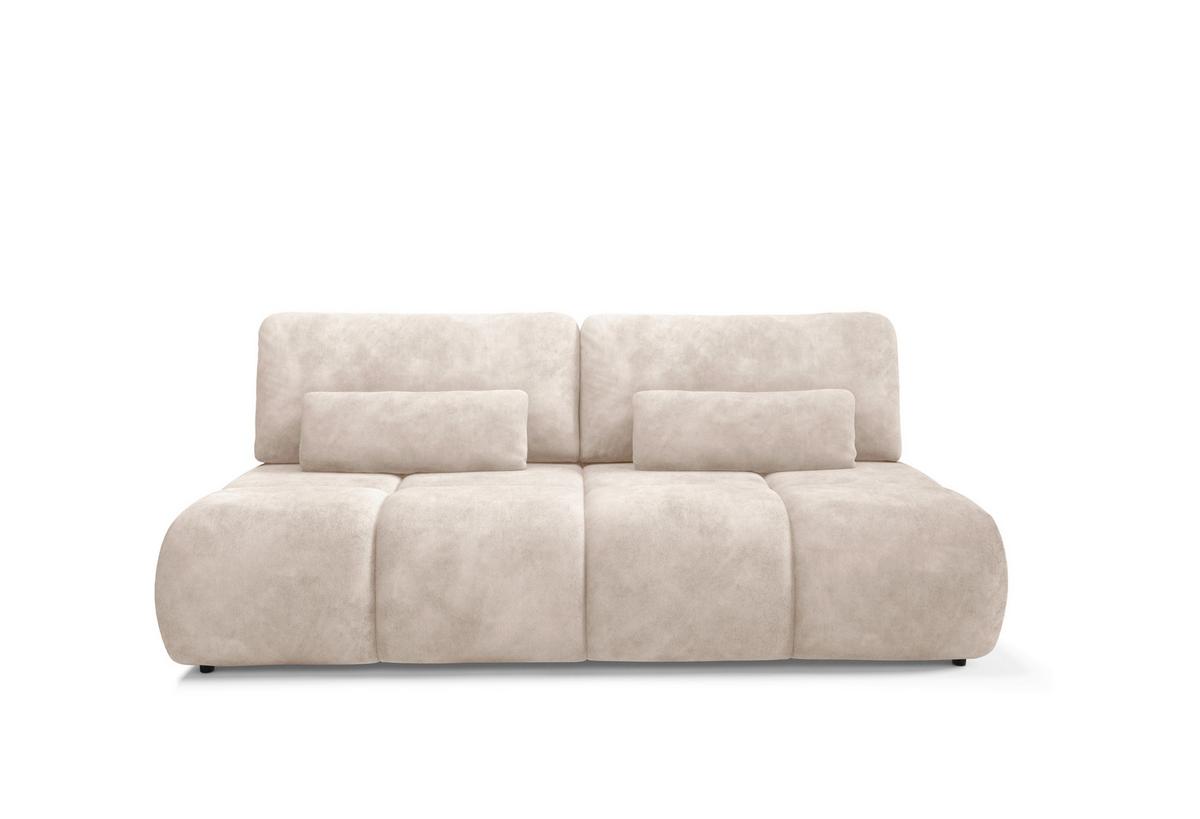 Schlafsofa Maron Beige B: 219cm - Beige/Schwarz, Design, Textil (219/94/110cm) - Livetastic