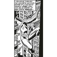Fototapete Spider-Man Classic Climb - Schwarz/Weiß, Trend, Textil (100/200cm)