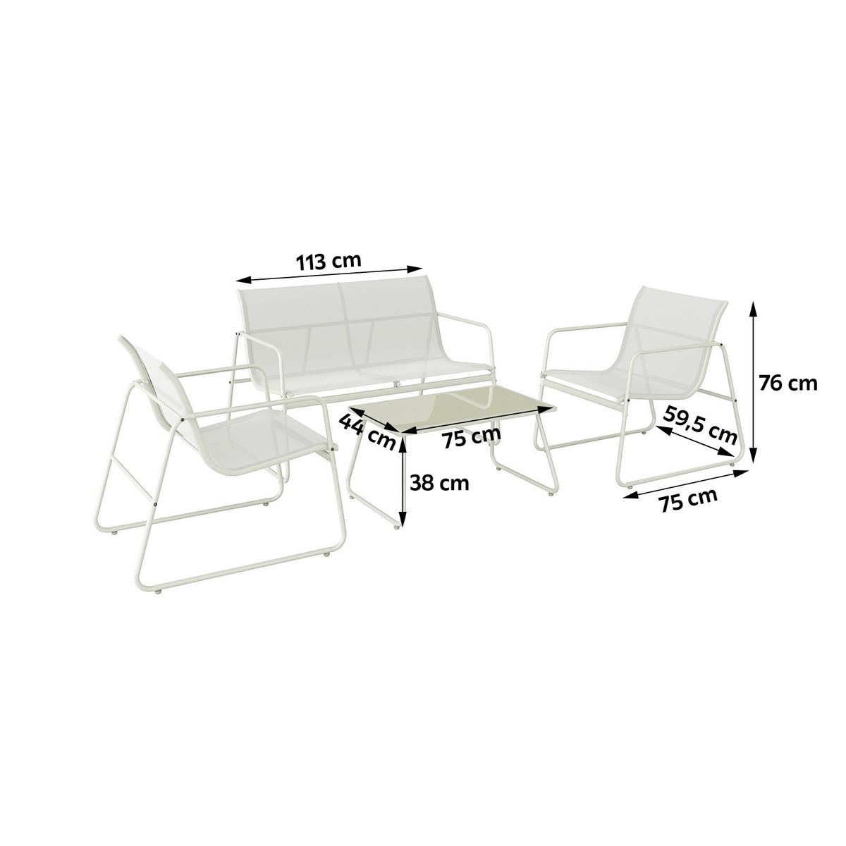 Loungegarnitur Porec - Grün, MODERN, Glas/Textil - Luca Bessoni