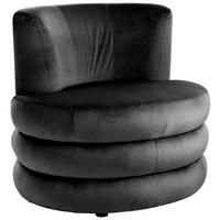 Designsessel Magari - Edelstahlfarben/Schwarz, Trend, Textil (90/82/85cm) - Livetastic