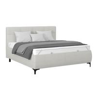 Polsterbett Zeni 160 - Hellgrau/Schwarz, KONVENTIONELL, Holz/Holzwerkstoff (160/200cm)