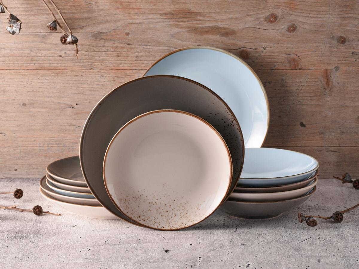 Kombiservice Keramik 4 Personen Geschirr Set - Multicolor, Basics, Keramik (31,5/31,5/38cm) - Creatable