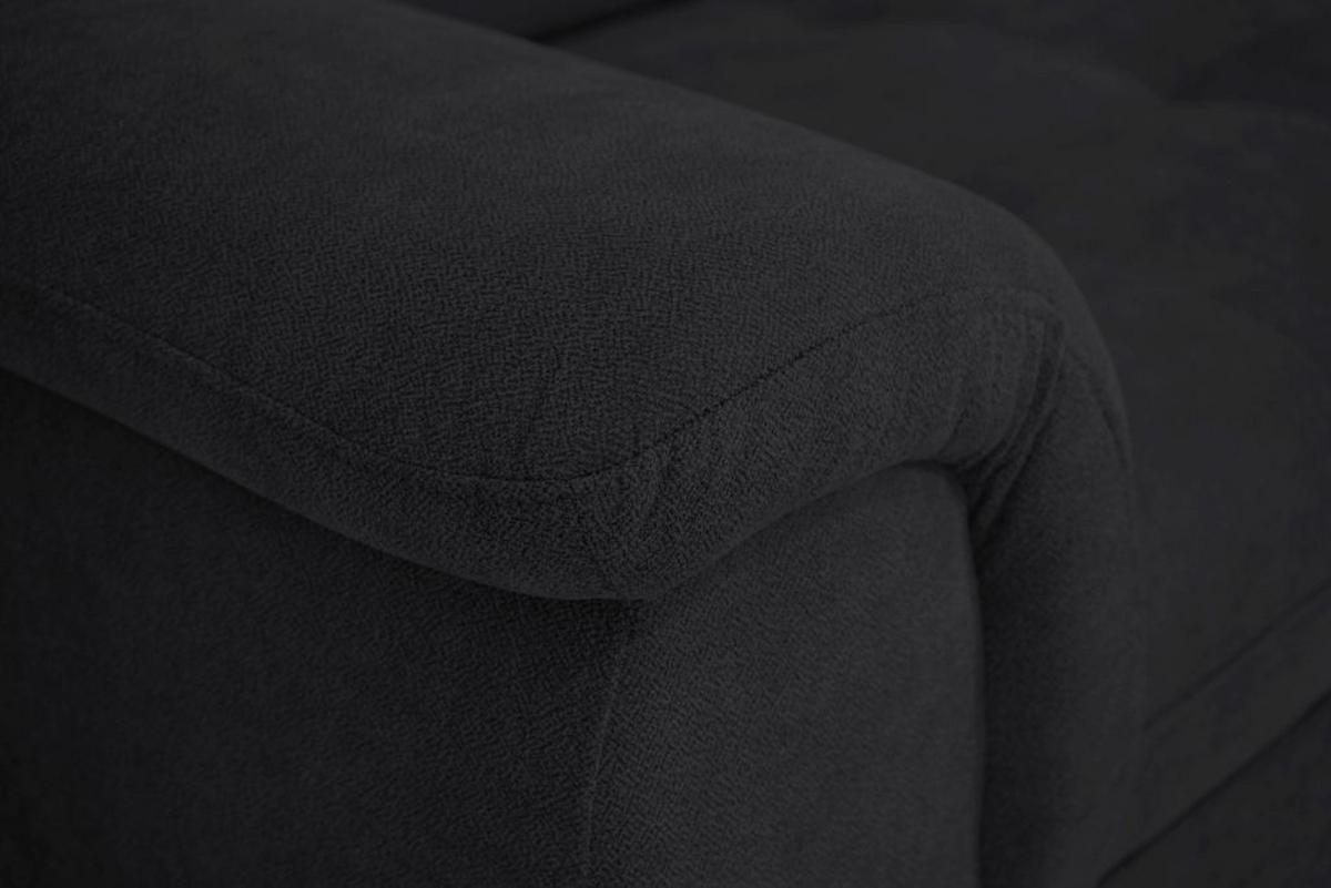 Rohová sedačka FALCO, pravá, černá žinylka,2x op.hlavy - černá, Konvenční, dřevo/kompozitní dřevo (251/183cm) - Ondega