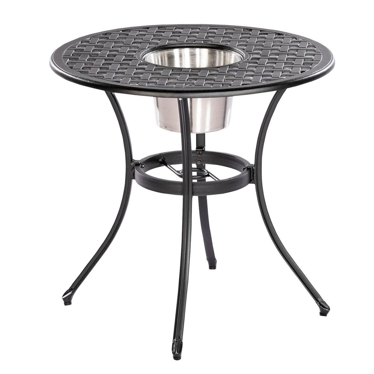 Gartenmöbel Set 3-Tlg Rhodos aus Aluminium - Graphitfarben, KONVENTIONELL, Metall - Gardenson