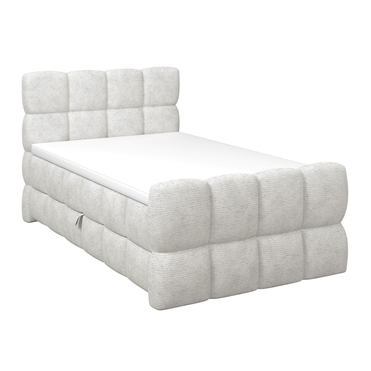 Boxspringbett Brisbane inkl. Bettkasten 120x200 - Creme/Schwarz, Trend, Holz/Holzwerkstoff (120/200cm) - Sembella