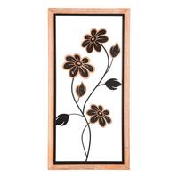 Wanddeko Girish Schwarz Braun B: 60 Cm - Schwarz/Braun, Basics, Holzwerkstoff/Metall (60/30/2.5cm)