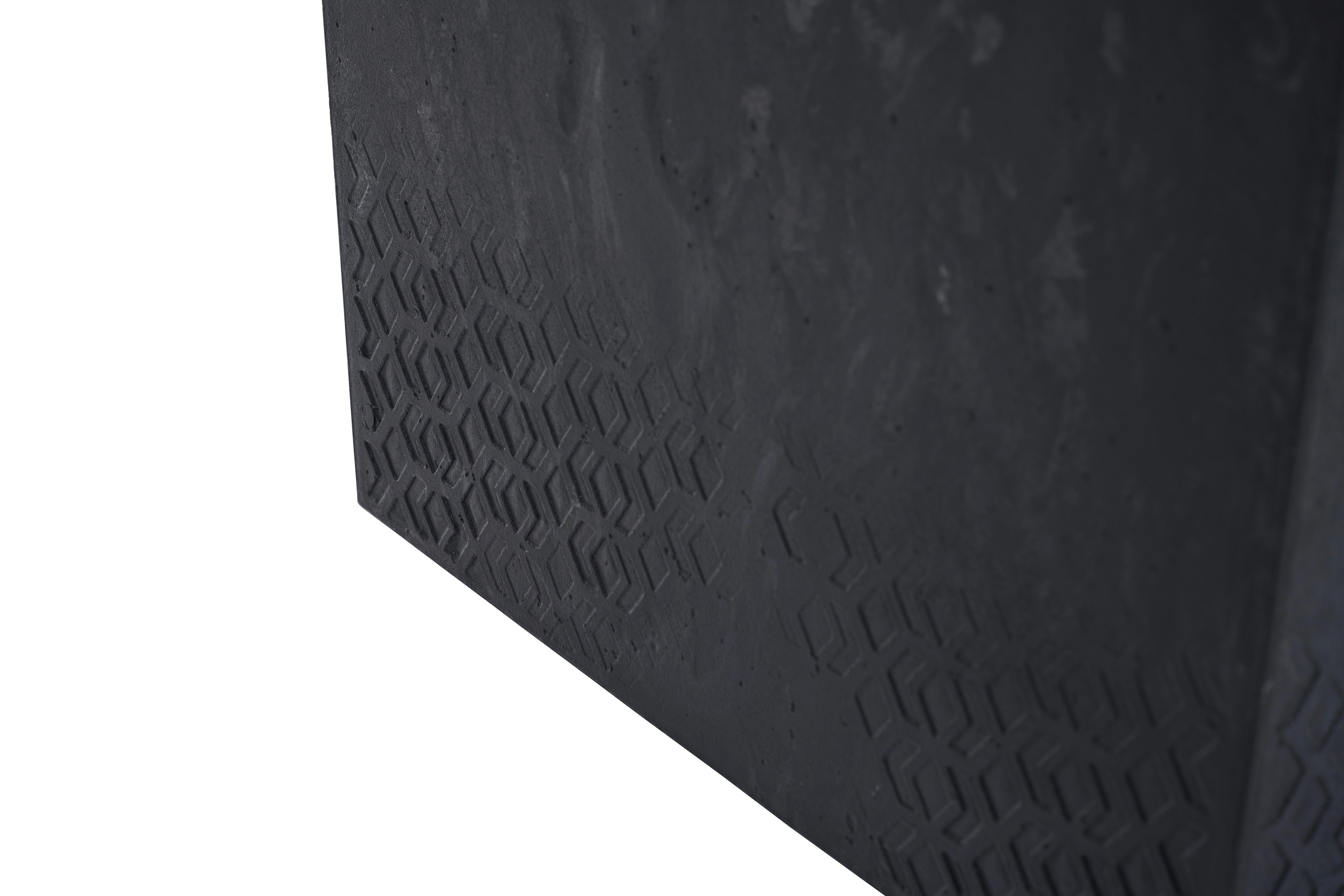 Blumenkasten Schwarz Betonoptik B: 40 cm - Schwarz, Basics, Kunststoff (40/40/40cm) - Siena Garden
