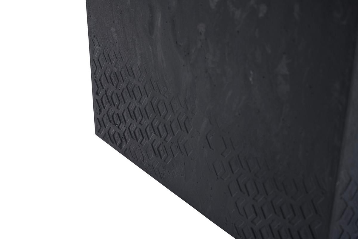 Blumenkasten Schwarz Betonoptik B: 40 cm - Schwarz, Basics, Kunststoff (40/40/40cm) - Siena Garden